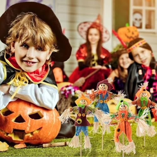 24 PCS Halloween Scarecrow Decorations, Scarecrows Fall Decor