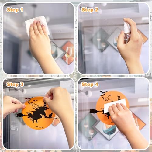 10 Sheets Halloween Window Stickers Window Clings for Halloween Party