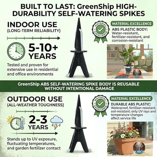 GreenShip 4 Pack Self Watering Spikes for Indoor Plants