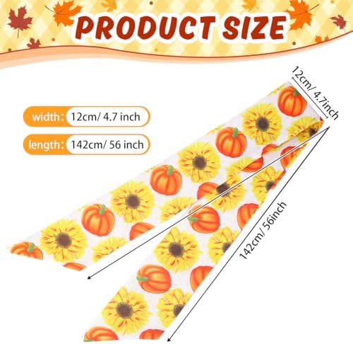 PHOGARY Fall Wreath Sash for Front Door Linen Porch Garland Home Decor