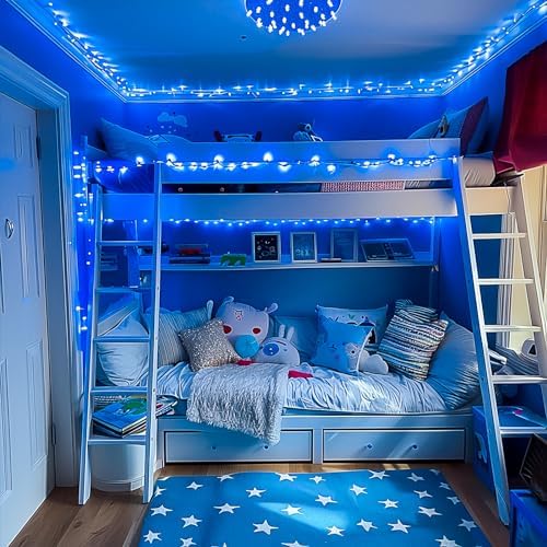JMEXSUSS 200 LED 66Ft Blue Christmas Halloween String Lights Indoor Outdoor