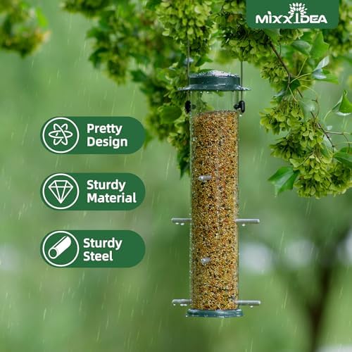 MIXXIDEA Finch Bird Feeder Hanging Metal Thistle Seed Feeder