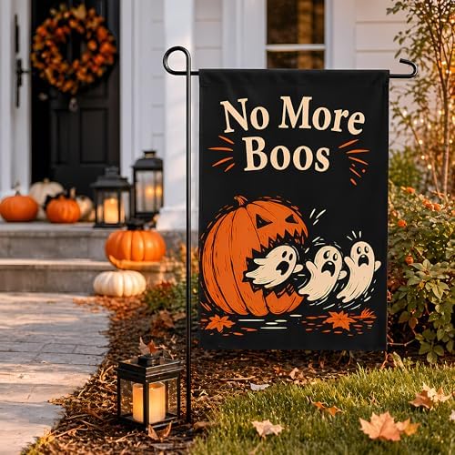 Halloween Party Decorations - Ghost Pumpkin Halloween Garden Flag | Double Sided Halloween Backdrop Banner - Halloween Party Favors Supplies Decor for Garden Yard Porch Patio Lawn Outdoor Outside