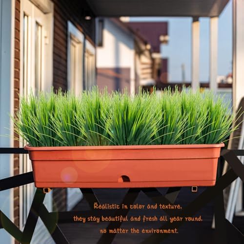 36 Bundles Fake Grass Plants Outdoor Fake Wheat Grass Greenery Stems