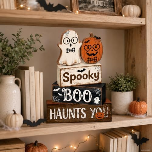 Halloween Pumpkin Ghost Decor Indoor, Halloween Decorations for Home