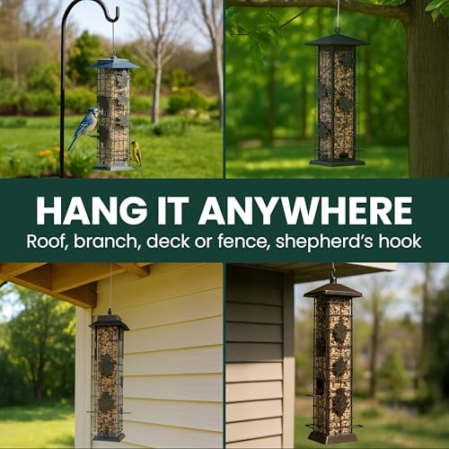 Perky-Pet Squirrel-Be-Gone Bird Feeder, 2 lb Seed Capacity