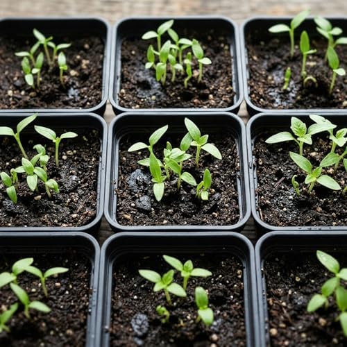 200 Packs Square Nursery Pots for Plants 2.8 Inch Seedling Pots