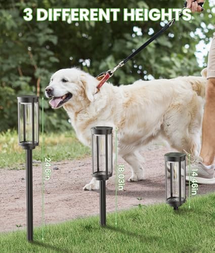 BITPOTT Solar Walkway Lights, 8 Pack, Cool White, IP65