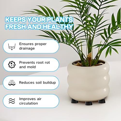 18PCS Plant Pot Feet, Pot Risers for Outdoor Planters, Rubber Pot Lifters