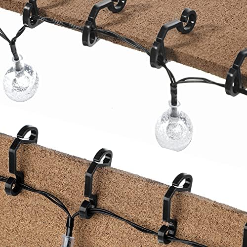 Marsui 400 Pieces Christmas Light Clips Outdoor Gutter Hooks,Black