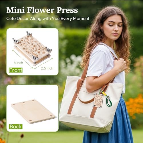 Aboofx Mini Flower Press Kit 2.5x4 Inch, Pocket Pressed for Small Flowers