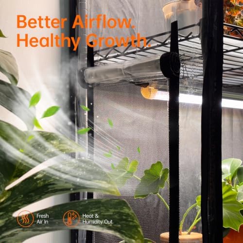 Bstrip 4-Tier Indoor Greenhouse with Grow Light, 29.5x13.8x70.9in
