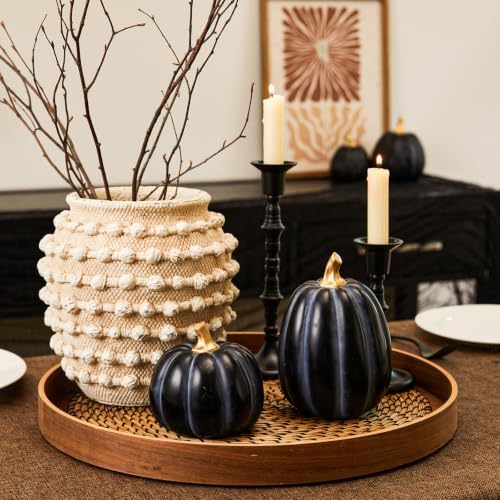 DN DECONATION Fall Pumpkin Decor, Halloween Pumpkins Decorations for Home
