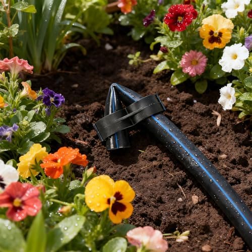 RedChili 20 Pack 1/2" Drip Tubing End Clamp Fitting, End Closure In a Figure 8 Design End Cap Plug Parts Fits 1/2" 17mm Drip Tubing for Garden Lawn Irrigation System