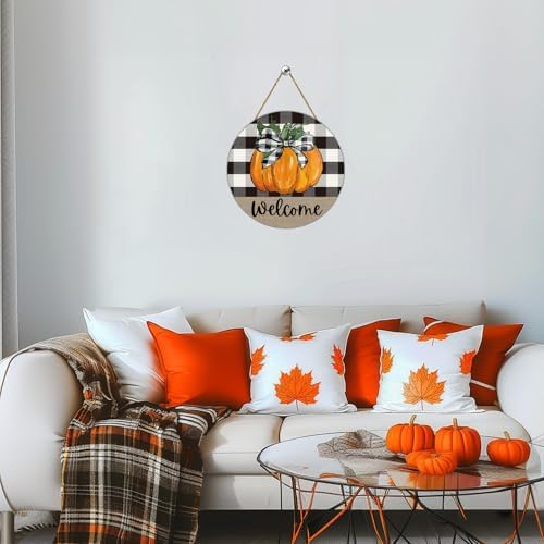 Fall Decorations for Home Fall Door Decor Pumpkin Wall Decor Welcome Sign