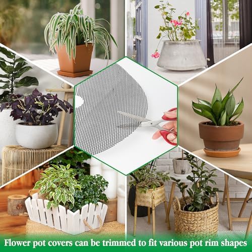 Plant Pot Grids 15.7 Inch Cuttable Soil Cover Protector from Animals