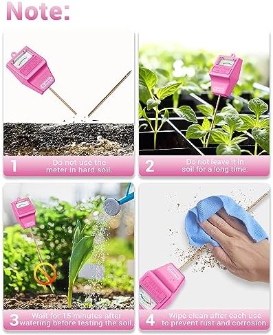 Dr.meter Soil Moisture Meter for Plants, Plant Water Gauge Test Kit