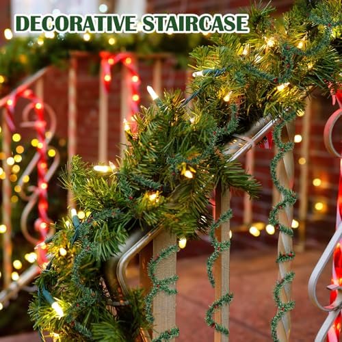 Jutom 50Ft Mini Garland for Crafts 1" Miniature Christmas Garland Strands