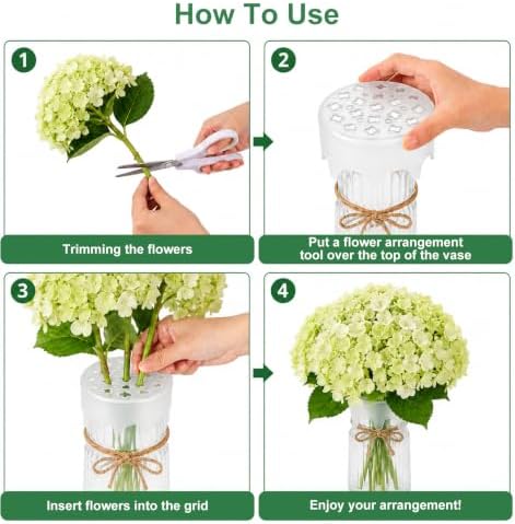 Flower Grid for Vase Silicone, Reusable Silicone Grid for Vase