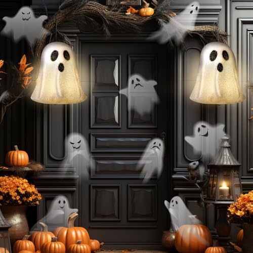 Aurelema 1 Pcs Halloween Porch Light Cover, Ghost