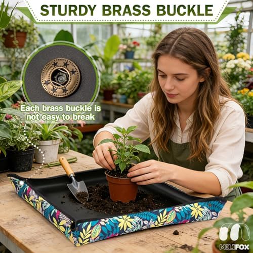 Repotting Mat, Potting Mat for Indoor Plants, Print, 29.5"x 29.5"