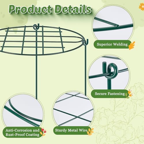6 Pack 16 x 24 in Peony Cages and Supports for Outdoor Plants