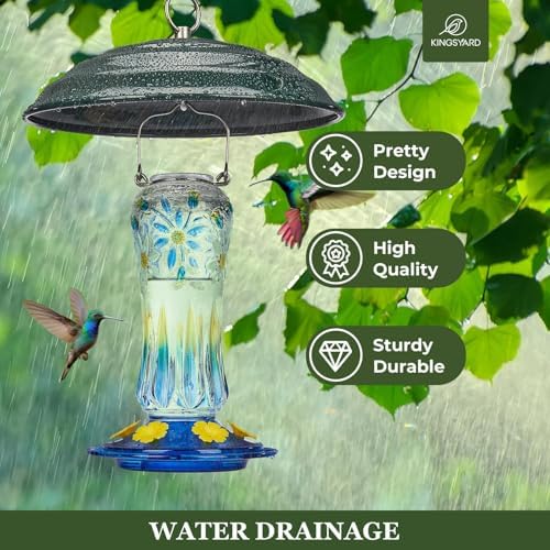 Kingsyard Metal Squirrel Baffle for Bird Feeders Hanging, Rain Guard Cover