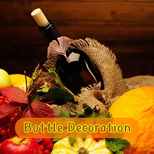 Remerry 9 pcsThanksgiving Napkin Rings Set Fall Autumn Metal Holders