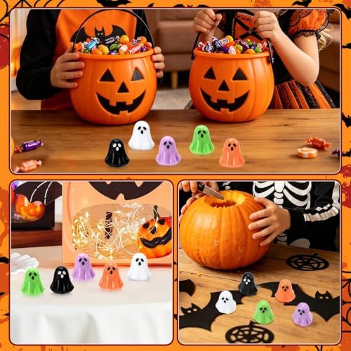 60Pcs Halloween Mini Resin Ghosts Figurines Little Ghost Bulk