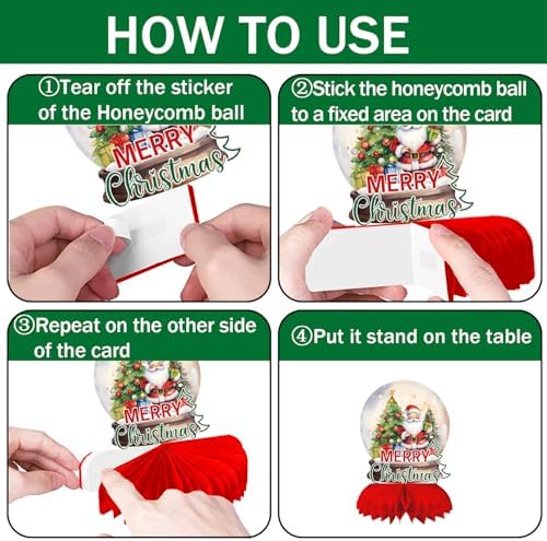 Christmas Party Centerpieces, Christmas Honeycomb Centerpieces for Table