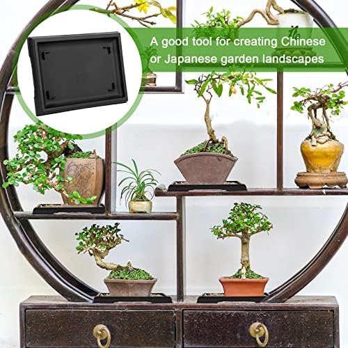 Pinkunn 2 Pcs Bonsai Humidity Tray for Indoor Plants,7.8 X 5.5 Inch