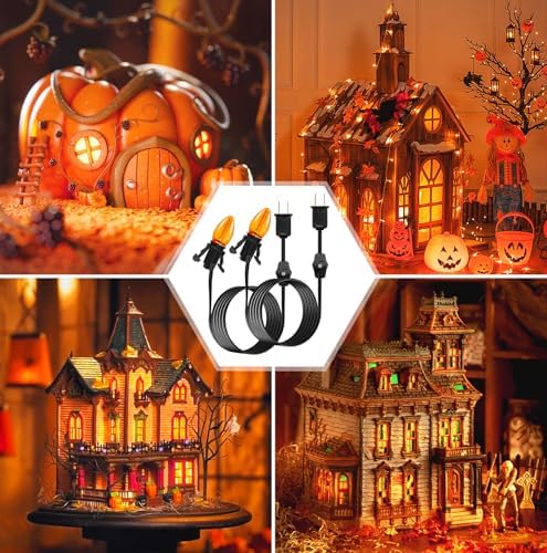 Brightown 6ft Accessory Cord with Light Bulb for Halloween Decor