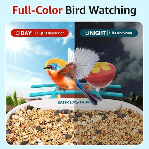 birdsnap® TUC Bird Feeder with Camera Solar Powered 2K Video with 32GB Card