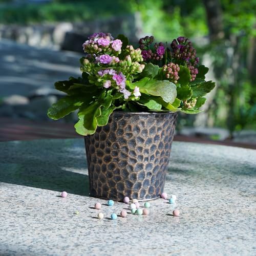 6inch Metal Copper Planter, Hammered Finish, 6 Inch, 1 Pack