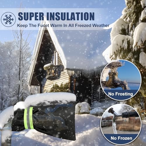 2 Pack Outdoor Faucet Covers for Winter Freeze Protection