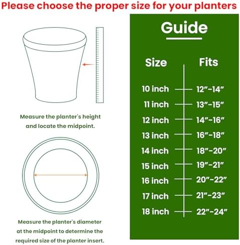 2-Pack Round Planter Insert - Plant Pot Insert, 15 inch