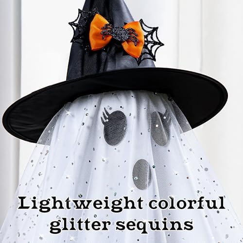 AYGXU 2pcs Halloween Decorations Indoor,Ghost Decor with String Lights Remote Control,Halloween Party Decorations,Spooky Ghost Light for Home Table Room Kitchen Office