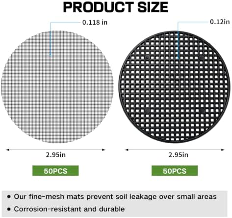 100 Mesh Screen for Planter Pots, Pot Grid Mats Pads, Plant Drainage Insert