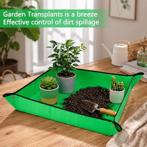 30" x 30" Repotting Mat for Transplanting & Potting Soil Mess Control