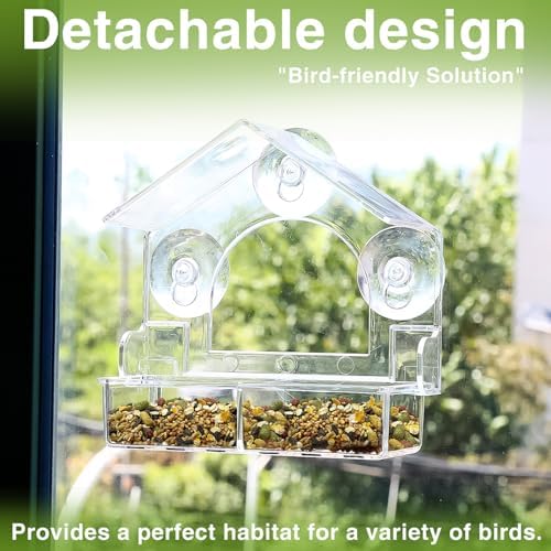Clear Bird Feeder for Window