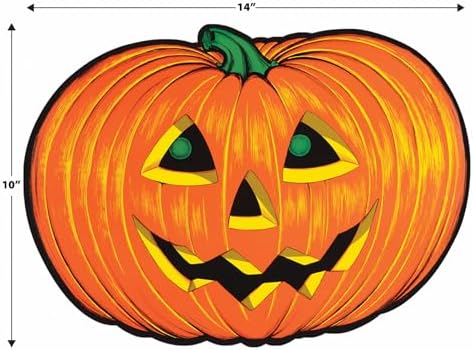 Beistle 6 Piece Paper Jack-O-Lantern Cut Outs, Halloween Party Decorations, Fall Décor, Made In USA Since 1900