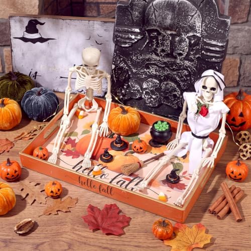 Fall Serving Tray with Handles, Acrylic Rectangular Party Platter