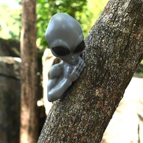 Seasons 14" Halloween Alien Tree Peeker for Outdoor Yard Garden Decoration