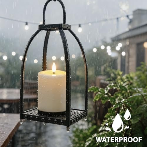 Outdoor Waterproof Flameless Candles Battery Operated with Remote and Timer