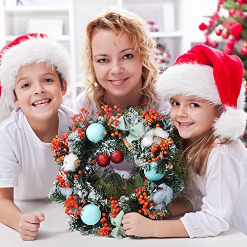 BBTO Artificial Holly Berries on Wire Stems, 250 Stems with 500 Pieces 8 mm Fake Berries for Christmas Tree Decorations Wreath Craft Use Wedding Party Favor (Yellow, Red)