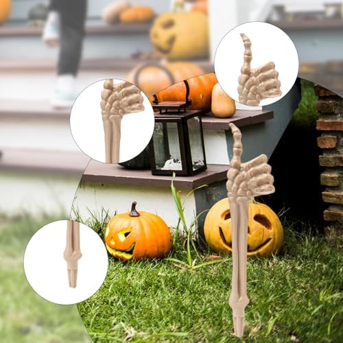 Halloween Skeleton Hand Stake Decoration, PP Lawn Decor for Graveyard and Yard, 18.9 in Outdoor Prop