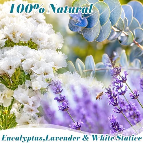 85 Pcs Mixed Eucalyptus & Lavender Bundle, 17" Dried Preserved Stems