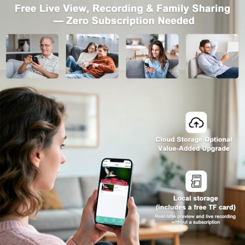 Hummingbird Feeder with Camera,2K FHD Live View & Auto Capture Bird Videos,Smart Solar Powered Bird feeders for Outdoors,No Subscription,AI Recognition, Waterproof,Ant Moat,Bird Lover Gift
