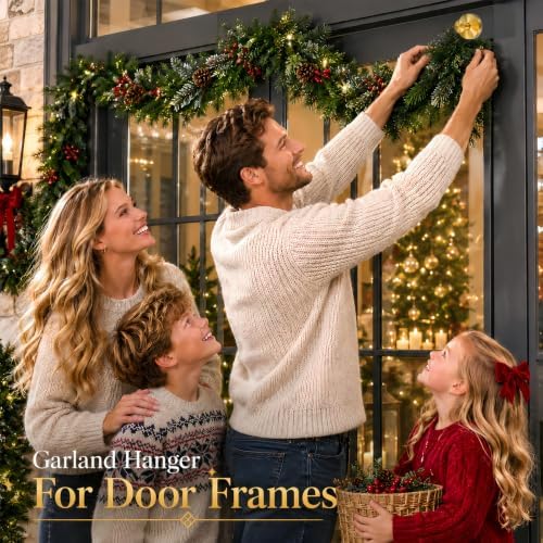 Wreath Hangers for Front Door, Heavy Duty 22 lb Suction Cup Wreath Hooks