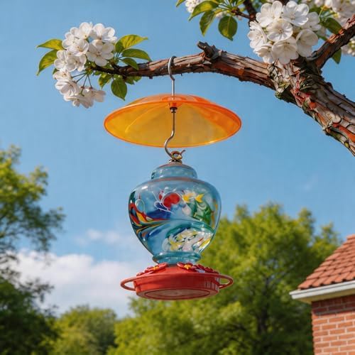 8" Mini Plastic Rain Cover for Bird Feeder, Yellow Weather Guard Dome
